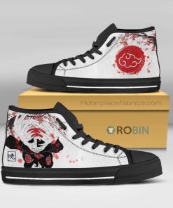 Zetsu Akatsuki Naruto Anime Canvas High Top Shoes