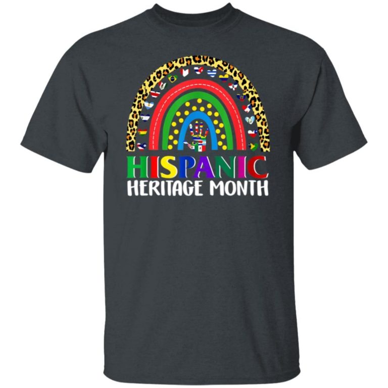 National Hispanic Heritage Month Rainbow All Countries Flags Shirt
