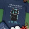 Creepy Cat The Chains On My Mood Swing Just Snapped Run T-shirt