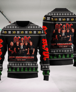 Acdc 48th Anniversary Ugly Christmas Sweater Acdc 48th Anniversary Ugly Christmas Sweater