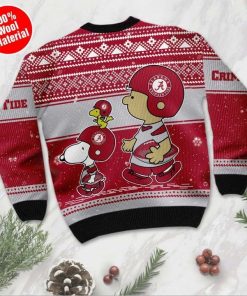 Alabama Crimson Tide Snoopy And Charlie Brown Ugly Christmas Sweater Alabama Crimson Tide Snoopy And Charlie Brown Ugly Christmas Sweater