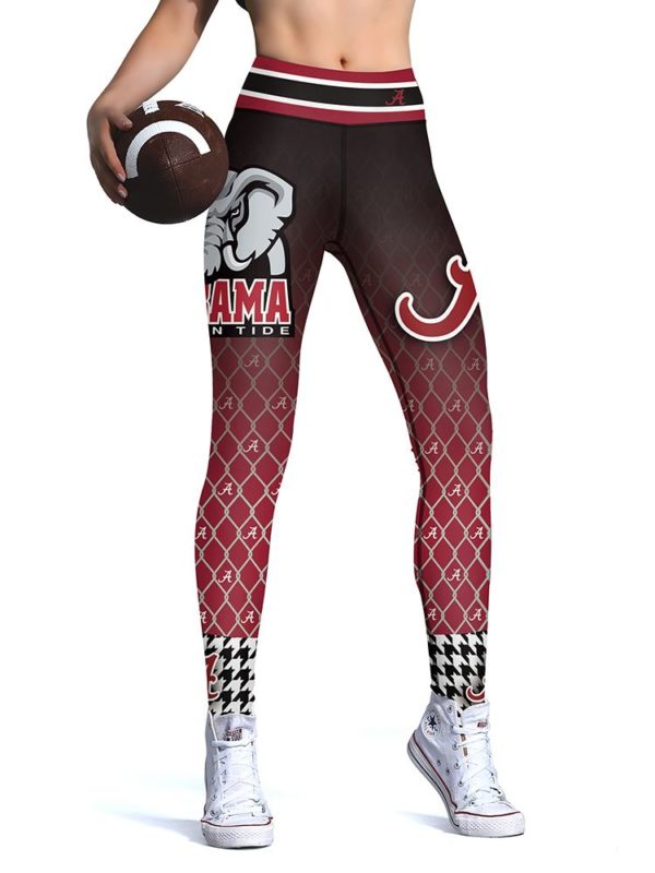 Alabama Crimson Tide Womens High Waisted Tights & Leggings