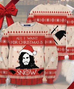 All I Want For Christmas is Jon Snow Unisex Wool Sweater All I Want For Christmas is Jon Snow Unisex Wool Sweater