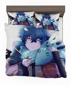 Anime Boy Dragon Blue Flowers Bedding Set Anime Boy Dragon Blue Flowers Bedding Set
