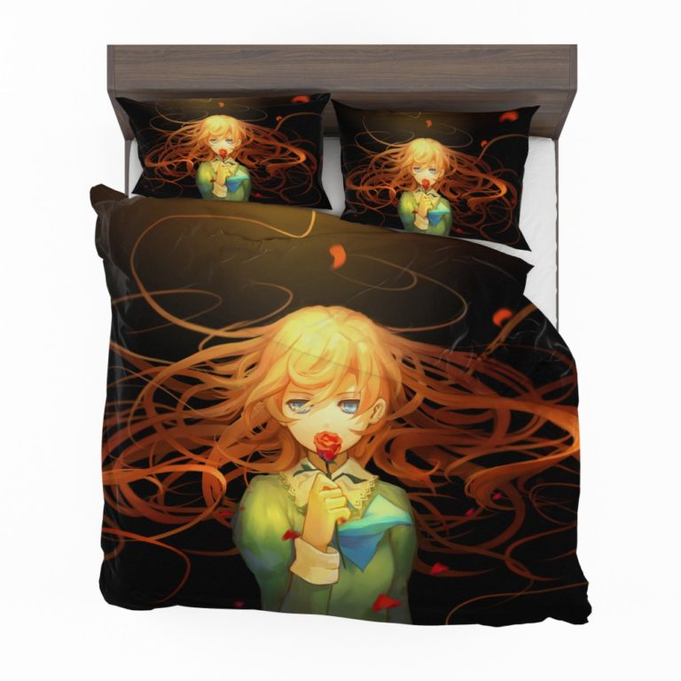 Anime Girl Rose Bedding Set