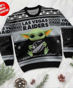 Baby Yoda Las Vegas Raiders 3D Printed Ugly Christmas Sweater Baby Yoda Las Vegas Raiders 3D Printed Ugly Christmas Sweater