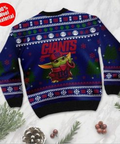 Baby Yoda Love New York Giants Ugly Sweater