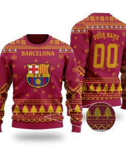 Barcelona Custom Ugly Christmas Sweater Barcelona Custom Ugly Christmas Sweater