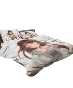 Beautiful Japanese Anime Girl Queen King Bedding Set Beautiful Japanese Anime Girl Queen King Bedding Set
