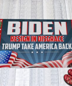 Biden Resign In Disgrace Trump Take American Back Outdoor Indoor Doormat Biden Resign In Disgrace Trump Take American Back Outdoor Indoor Doormat