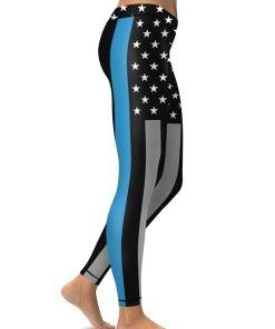 Black American Police High Waist Tights