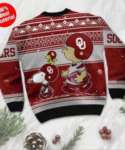 Charlie Brown And Snoopy Oklahoma Sooners Ugly Christmas Sweater