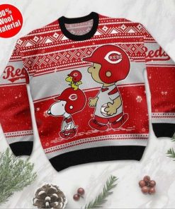 Charlie Brown Cincinnati Reds Ugly Christmas Sweater