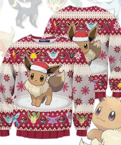 Christmas Eeveelution Unisex Wool Sweater
