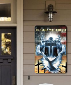 Custom name In God We Trust Metal Sign & Metal Garden Sign Custom name In God We Trust Metal Sign & Metal Garden Sign