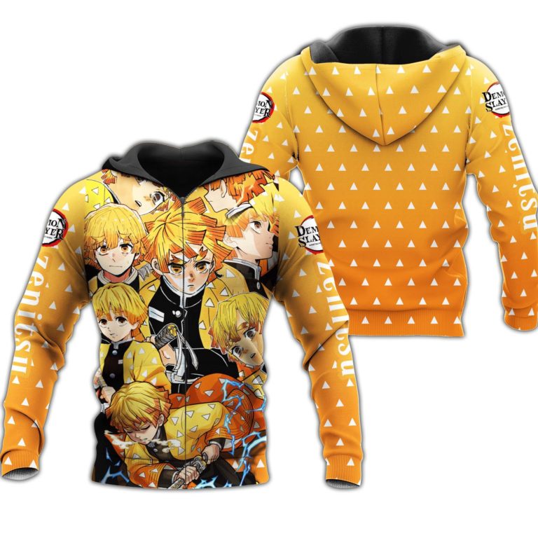 Demon Slayers Agatsuma Zenitsu 3D Full Print Hoodie