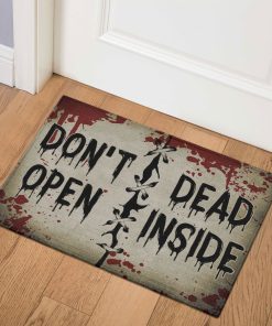 Don’t Open Dead Inside Halloween Zombie Doormat Don’t Open Dead Inside Halloween Zombie Doormat