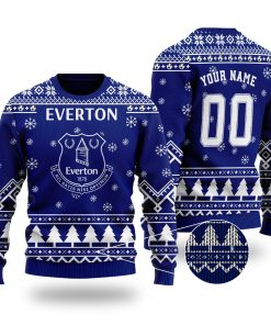 Everton Custom Name Ugly Christmas