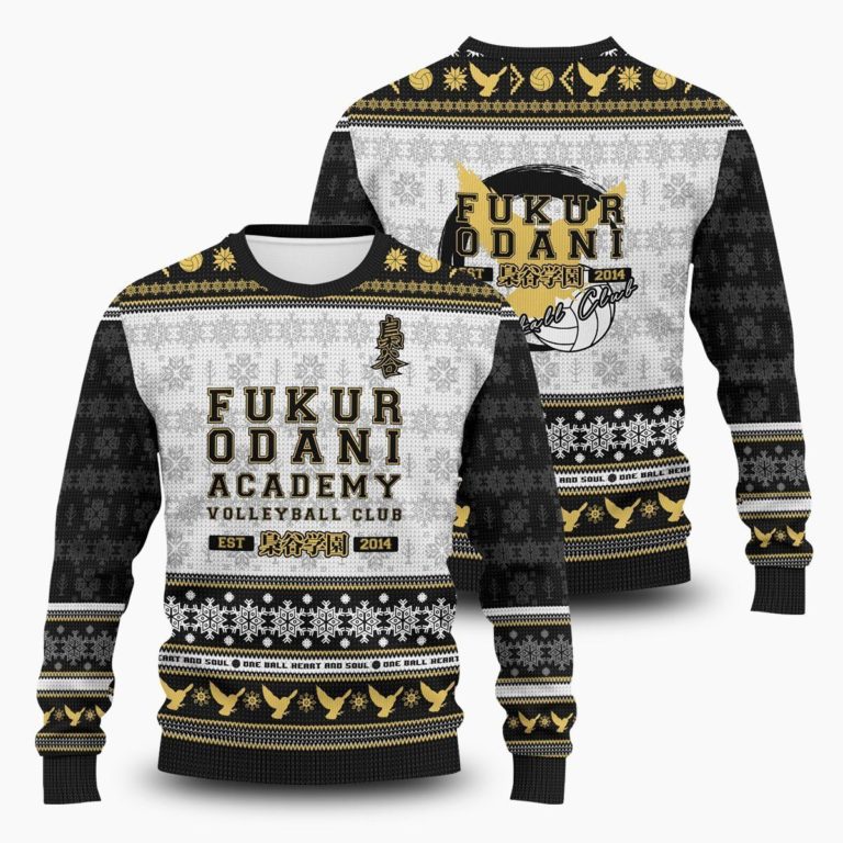 Fukurodani Jersey Christmas Unisex Wool Sweater
