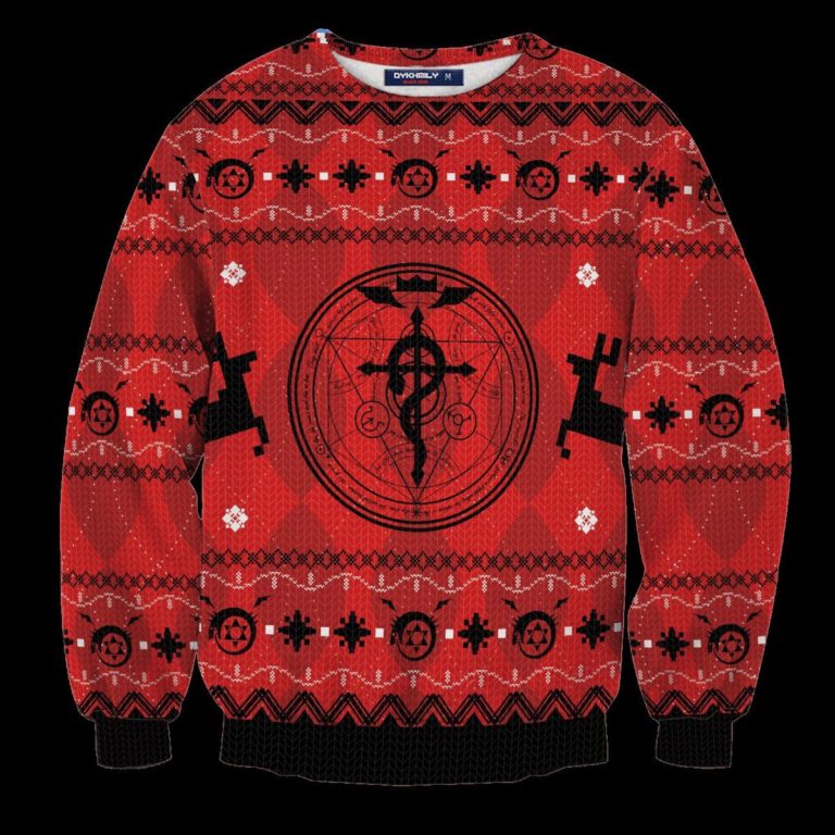 Fullmetal Alchemist Christmas Unisex Wool Sweater