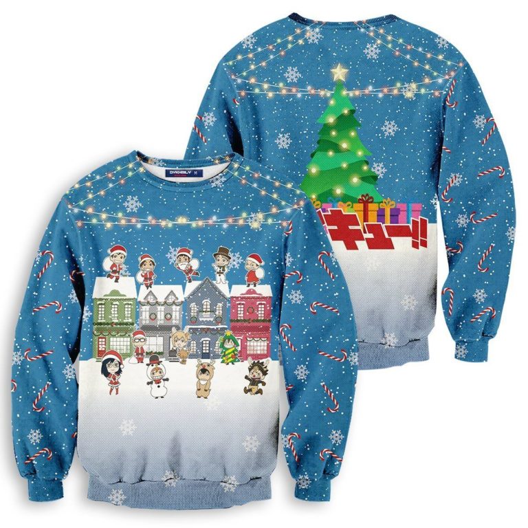 Haikyuu Fly High Christmas Unisex Wool Sweater