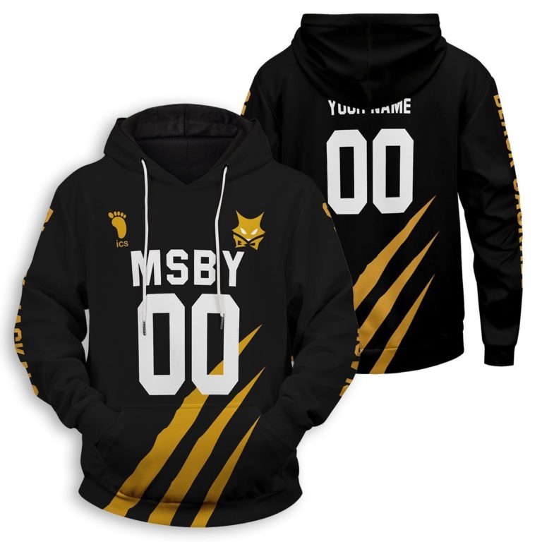 Haikyuu MSBY Black Jackal 3D All Over Print Hoodie