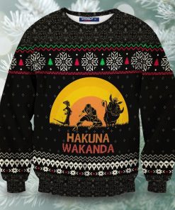 Hakuna Wakanda Christmas Unisex Wool Sweater