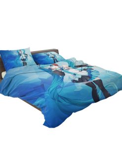 Hatsune Miku Anime Girl Polygons Blue Bedding Set Hatsune Miku Anime Girl Polygons Blue Bedding Set
