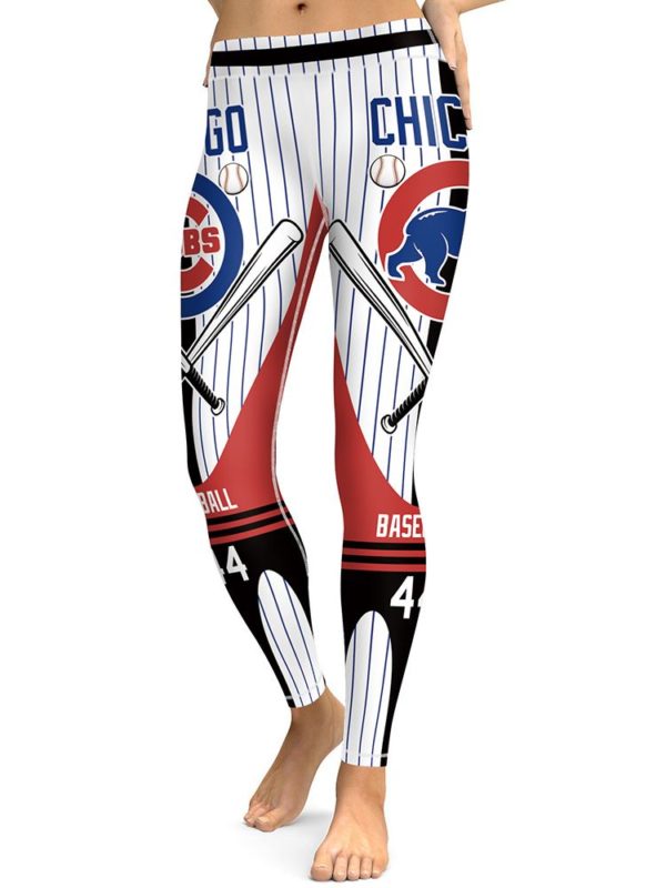 High Waist Leggings Chicago Cubs Baseball