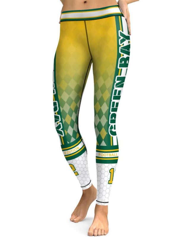 High Waist Leggings Green Bay Packers Football Team