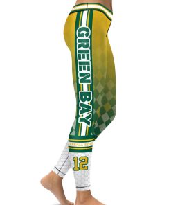 High Waist Leggings Green Bay Packers Football Team High Waist Leggings Green Bay Packers Football Team