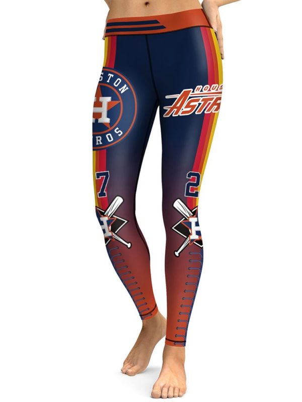 High Waist Leggings MLB Houston Astros Baseball