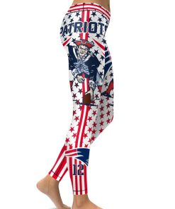 High Waist Leggings New England Patriots Football