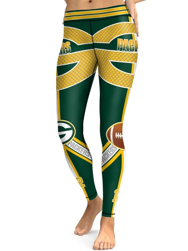 High Waist Leggings NFL Green Bay Packers Football