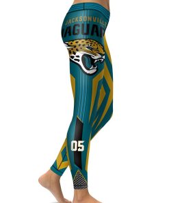 High Waist Leggings NFL Jacksonville Jaguars Football High Waist Leggings NFL Jacksonville Jaguars Football