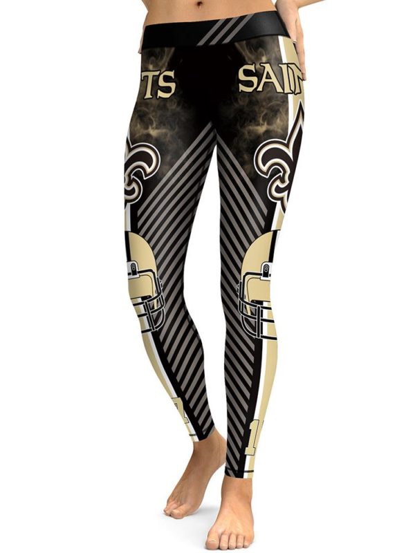 High Waist Leggings NFL New Orleans Saints Football