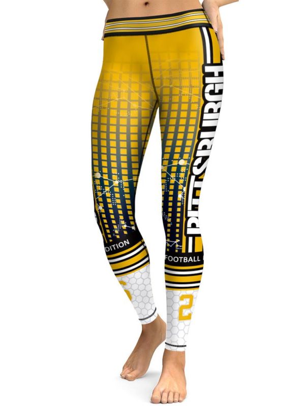 High Waist Leggings Pittsburgh Steelers Football