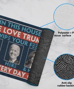 In This House We Love Trump Anti Biden Wipe Feet Here Welcome Doormat In This House We Love Trump Anti Biden Wipe Feet Here Welcome Doormat