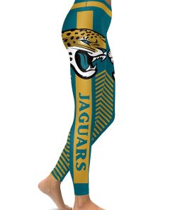 Jacksonville Jaguars Football Team AOP High Waist Tights Jacksonville Jaguars Football Team AOP High Waist Tights