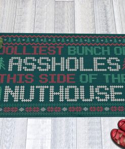 Jolliest Bunch Of Assholes This Side Nuthouse Ugly Christmas Doormat Jolliest Bunch Of Assholes This Side Nuthouse Ugly Christmas Doormat