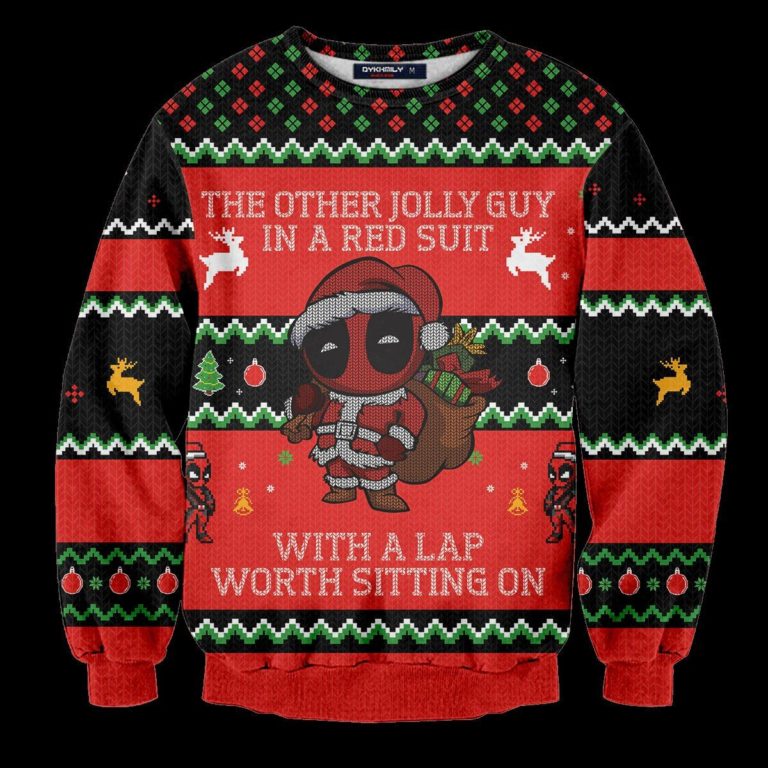 Jolly Guy in Red Unisex Wool Sweater