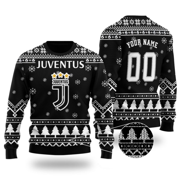 Juventus Custom Name 3D Printed Ugly Christmas Sweater