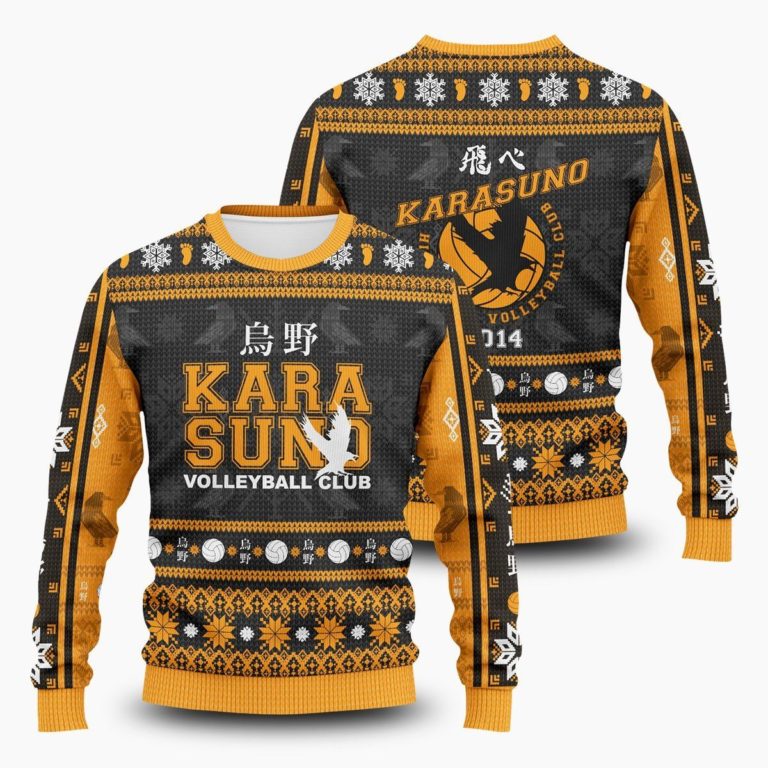 Karasuno Jersey Christmas Unisex Wool Sweater