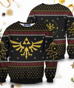 Legend of Zelda Triforce Christmas Unisex Wool Sweater Legend of Zelda Triforce Christmas Unisex Wool Sweater