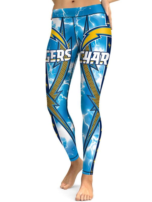 Los Angeles Chargers Womens High Waisted Tights & Leggings