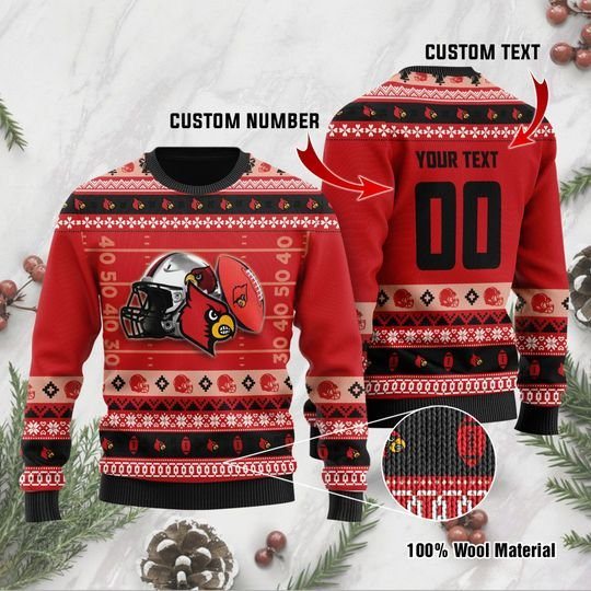 Louisville Cardinals Ugly Christmas Sweater Unisex Knit Wool Ugly