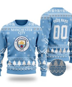 Manchester City Custom 3D Printed Ugly Christmas Sweater