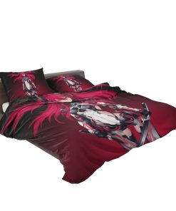 Mecha Girl Red Warrior Katana Bedding Set