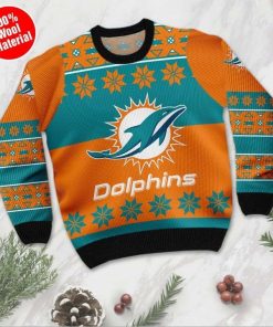Miami Dolphins Sweater 3D Printed Ugly Christmas Sweater