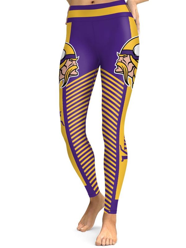 Minnesota Vikings Football Team High Waist Leggings
